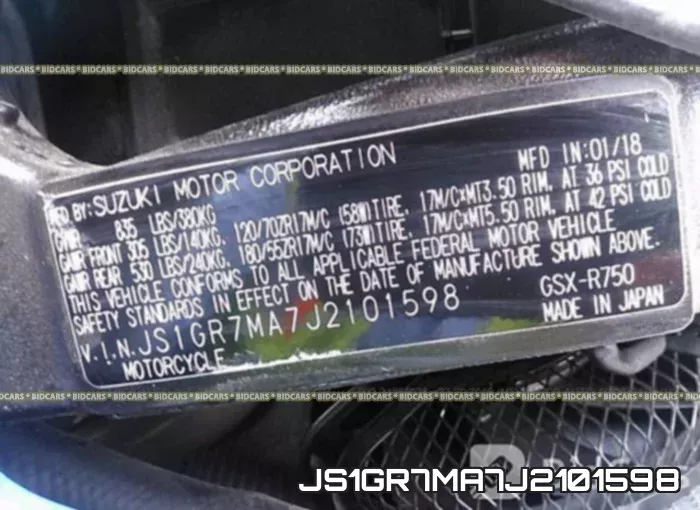 JS1GR7MA7J2101598 фото 2