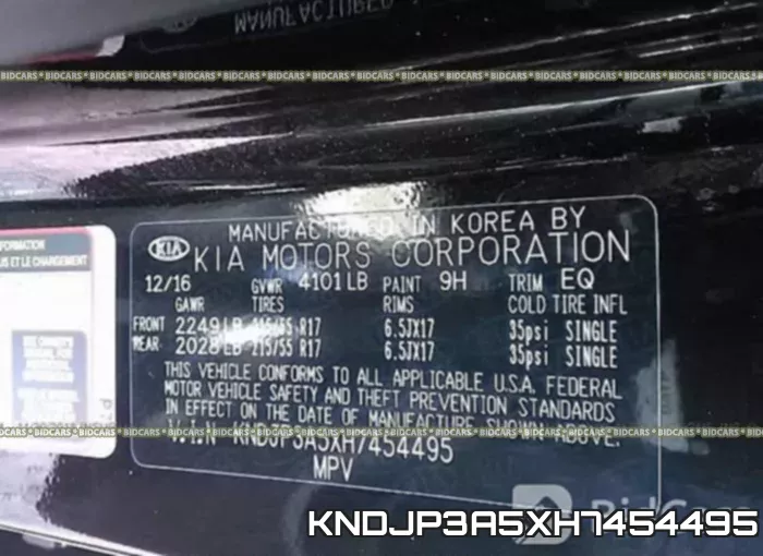 KNDJP3A5XH7454495 фото 10