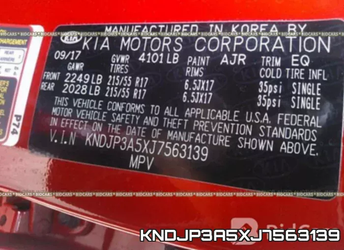 KNDJP3A5XJ7563139 фото 10