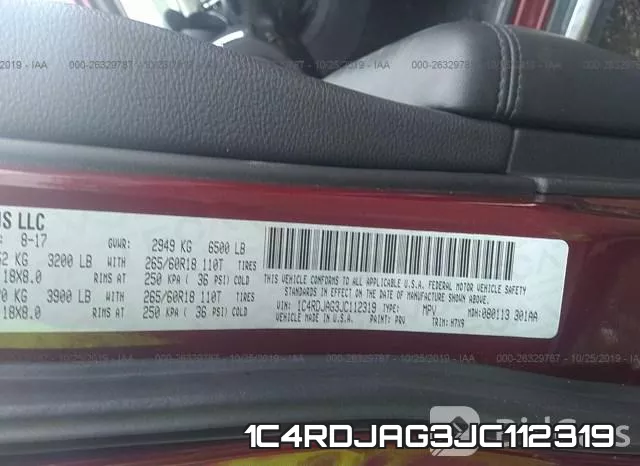 1C4RDJAG3JC112319 фото 10
