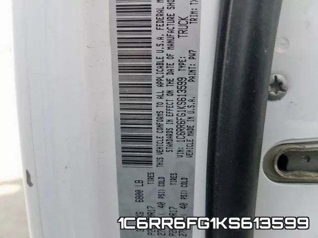 1C6RR6FG1KS613599 фото 2
