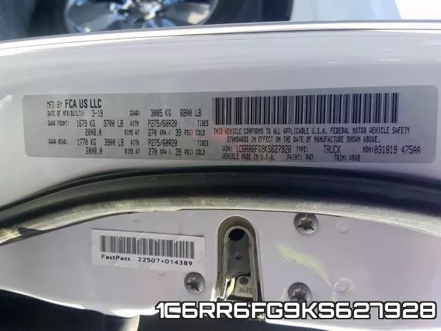 1C6RR6FG9KS627928 фото 2