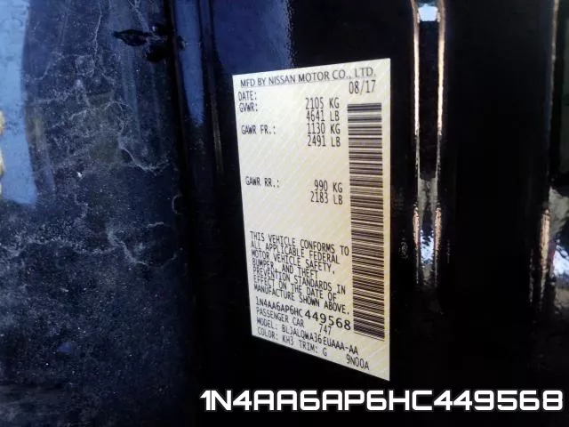 1N4AA6AP6HC449568 фото 2