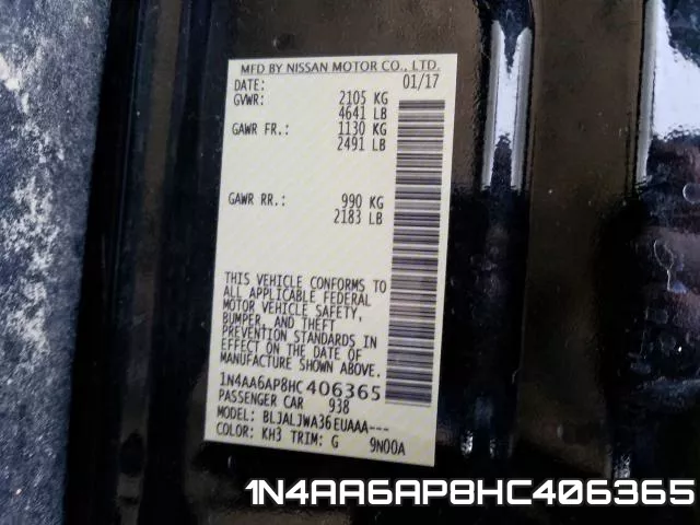 1N4AA6AP8HC406365 фото 2