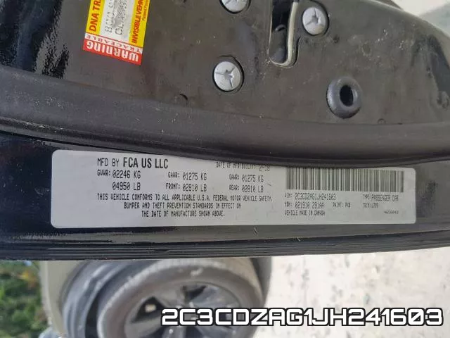 2C3CDZAG1JH241603 фото 2