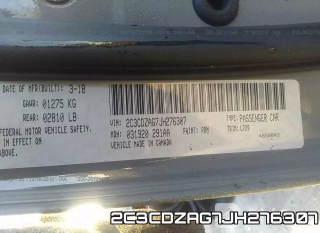 2C3CDZAG7JH276307 фото 10