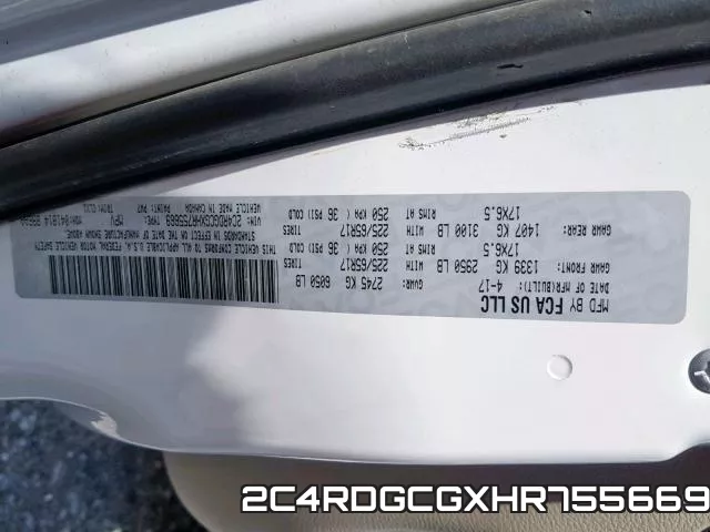 2C4RDGCGXHR755669 фото 2