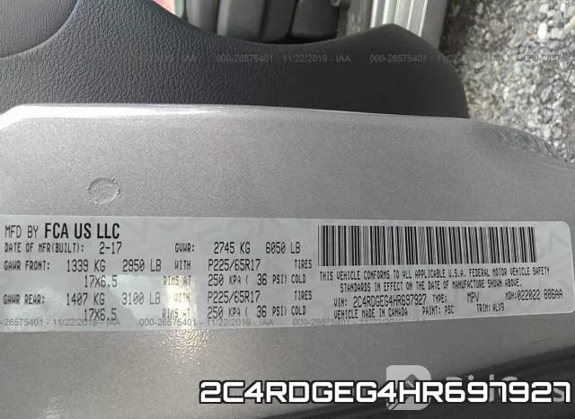 2C4RDGEG4HR697927 фото 10