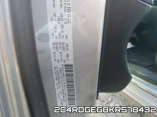 2C4RDGEG8KR578432 фото 2