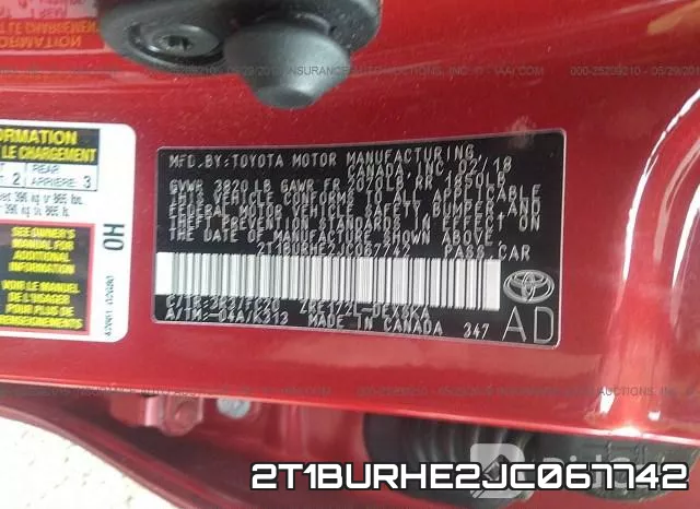 2T1BURHE2JC067742 фото 10