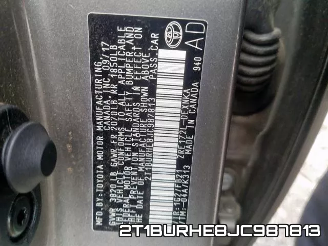 2T1BURHE8JC987813 фото 2