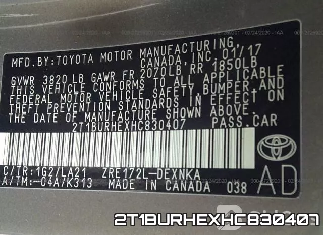 2T1BURHEXHC830407 фото 10