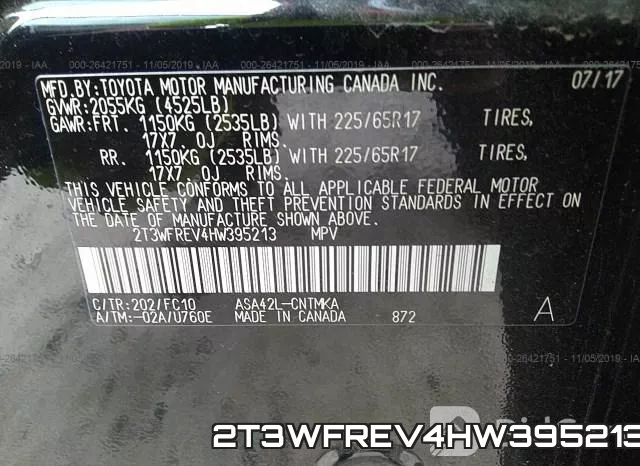 2T3WFREV4HW395213 фото 10