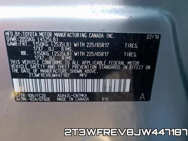 2T3WFREV8JW447187 фото 2