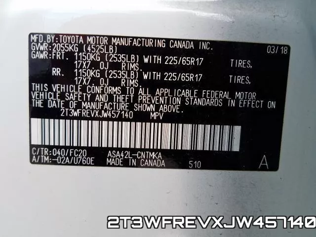 2T3WFREVXJW457140 фото 2