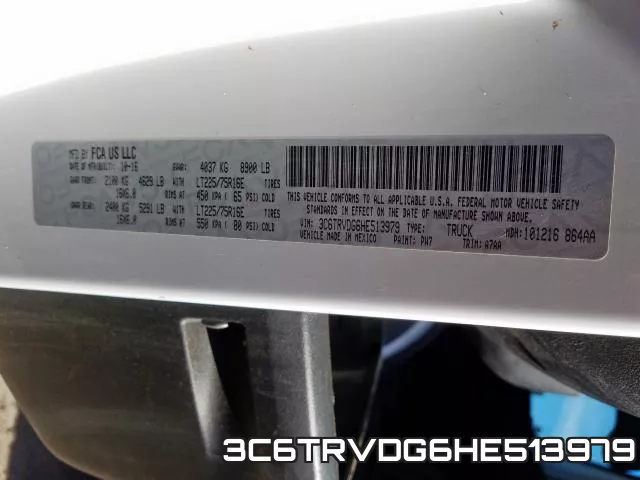3C6TRVDG6HE513979 фото 2