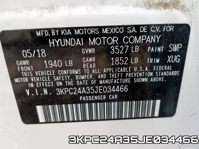 3KPC24A35JE034466 фото 2