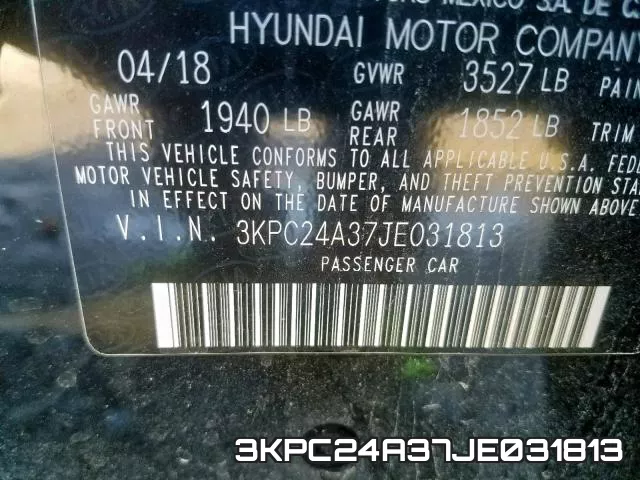 3KPC24A37JE031813 фото 2