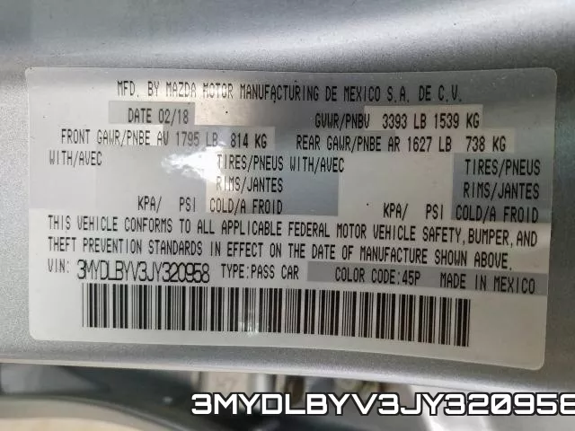 3MYDLBYV3JY320958 фото 2