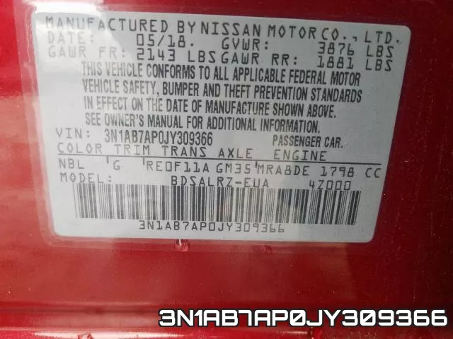 3N1AB7AP0JY309366 фото 2