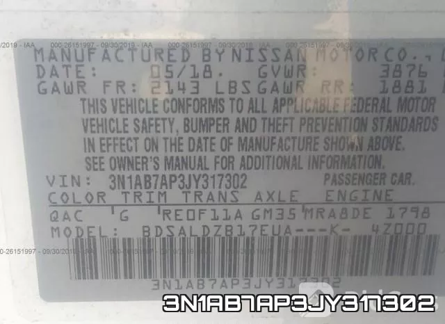 3N1AB7AP3JY317302 фото 10