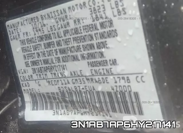 3N1AB7AP6HY217141 фото 10