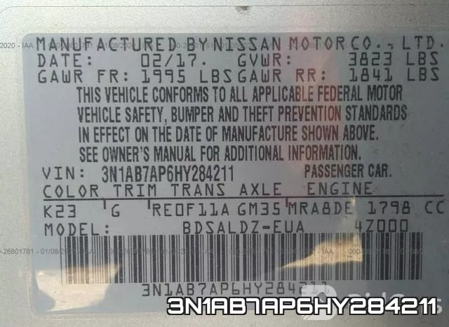 3N1AB7AP6HY284211 фото 10
