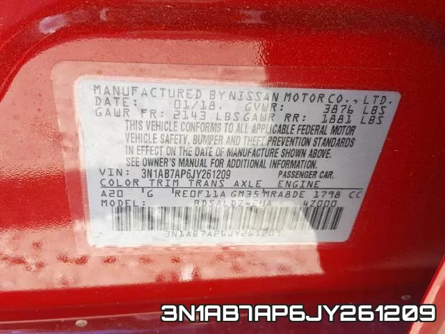 3N1AB7AP6JY261209 фото 2