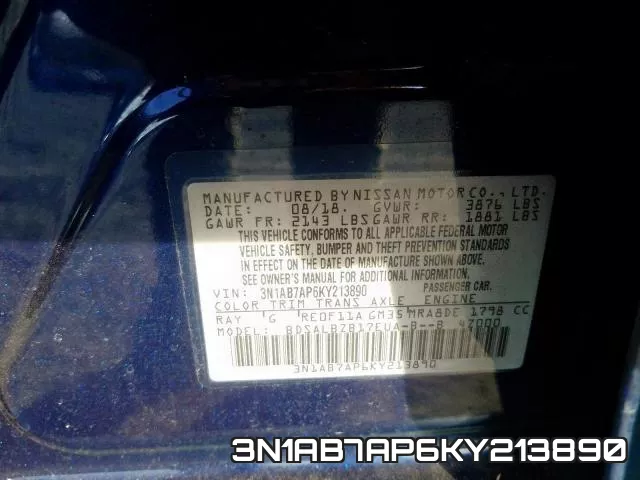 3N1AB7AP6KY213890 фото 2