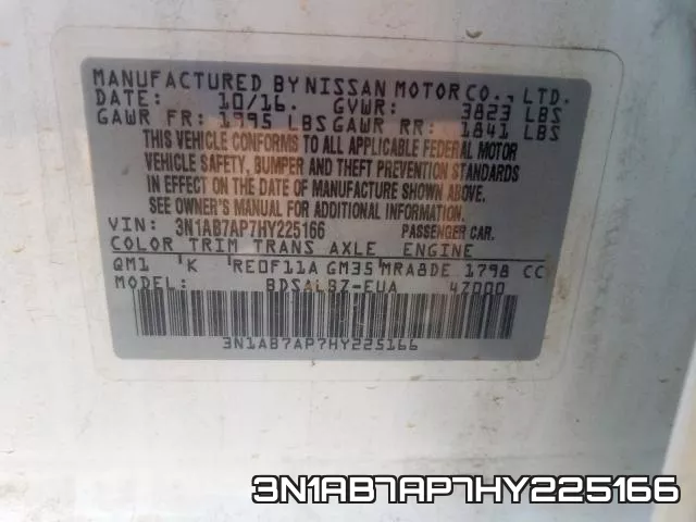 3N1AB7AP7HY225166 фото 2
