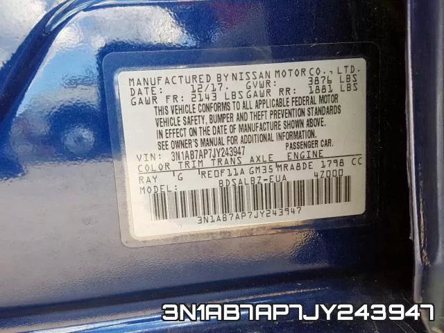 3N1AB7AP7JY243947 фото 2