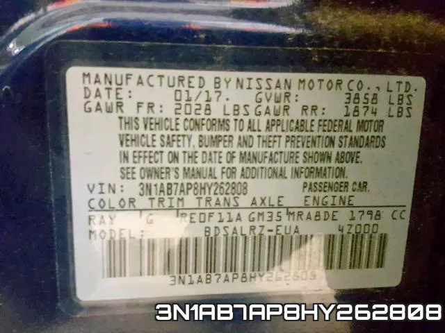 3N1AB7AP8HY262808 фото 2