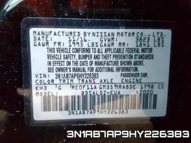 3N1AB7AP9HY226383 фото 2