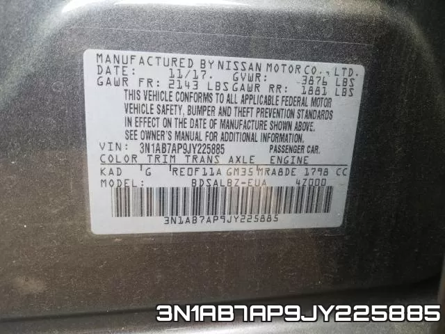 3N1AB7AP9JY225885 фото 2