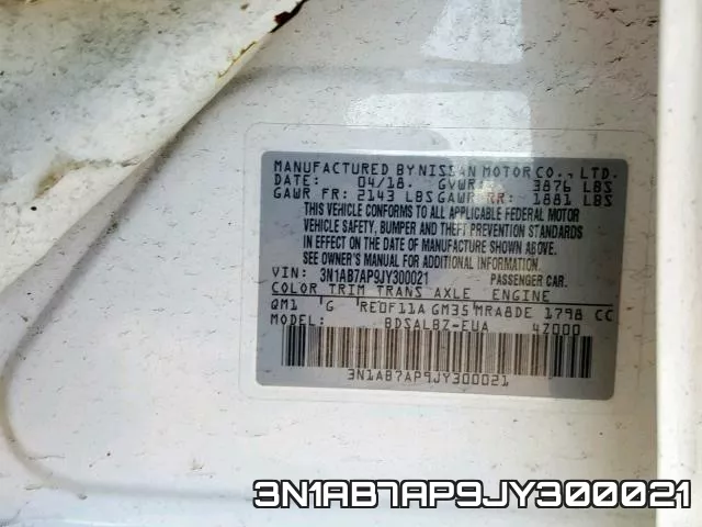 3N1AB7AP9JY300021 фото 2