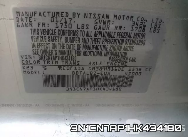 3N1CN7AP1HK434180 фото 10