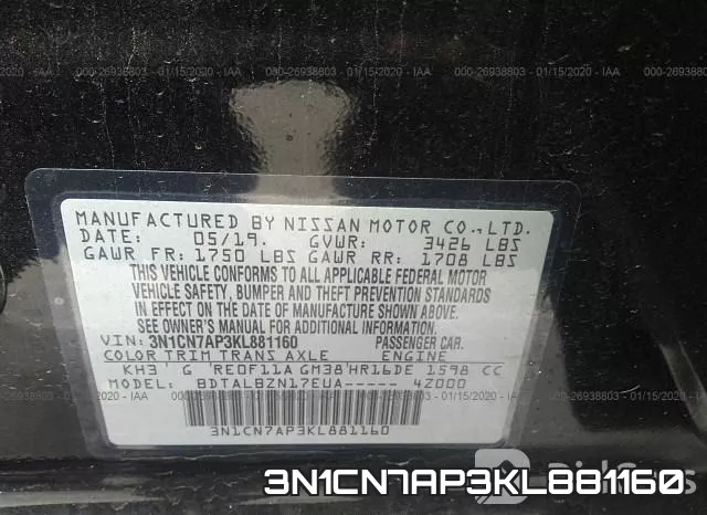 3N1CN7AP3KL881160 фото 10