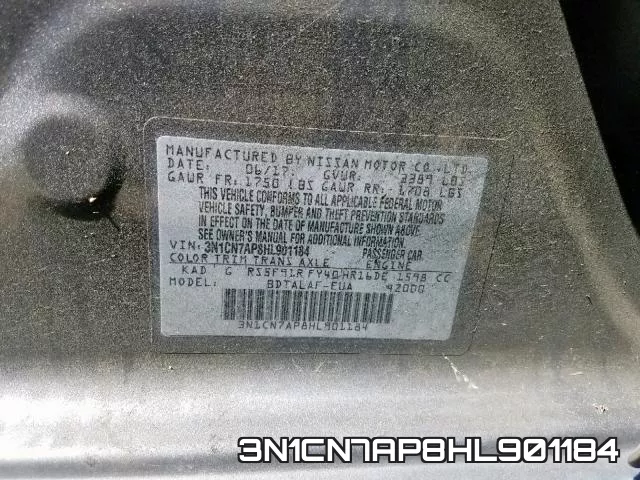 3N1CN7AP8HL901184 фото 2