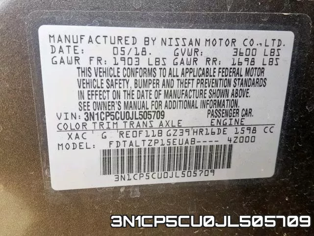 3N1CP5CU0JL505709 фото 2