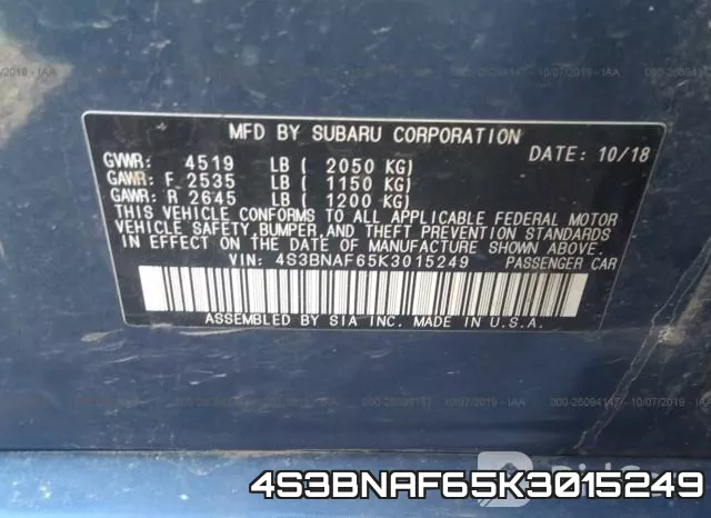 4S3BNAF65K3015249 фото 10