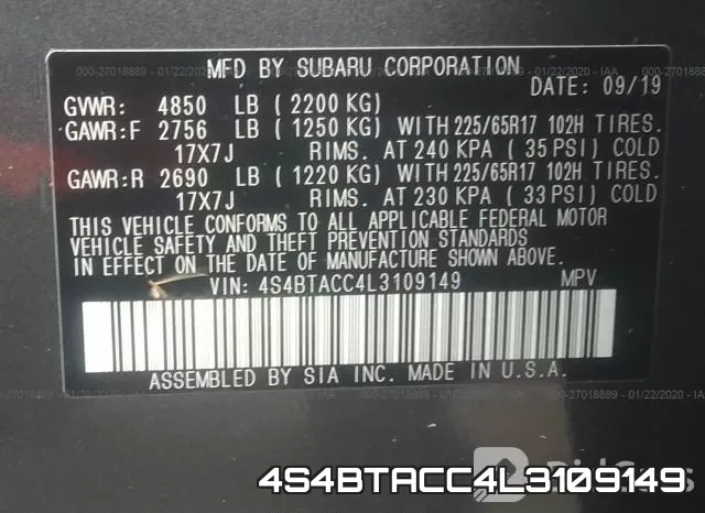 4S4BTACC4L3109149 фото 10
