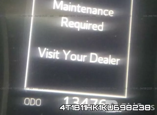 4T1B11HK1KU698238 фото 8
