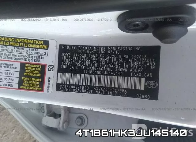 4T1B61HK3JU145140 фото 10
