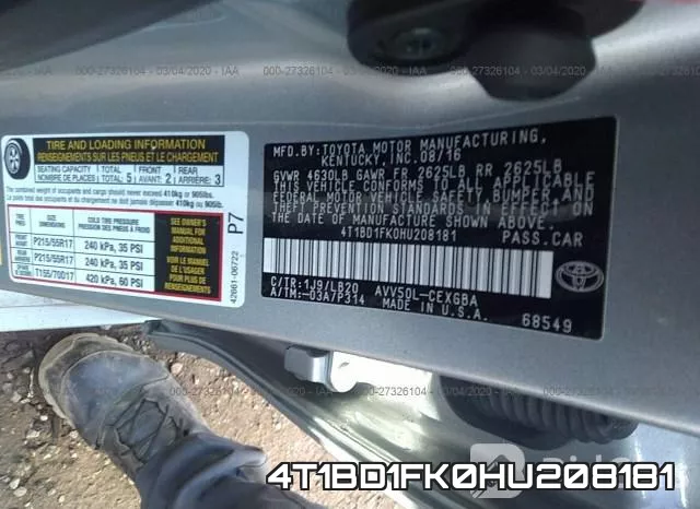 4T1BD1FK0HU208181 фото 10