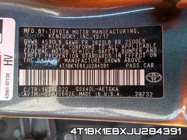 4T1BK1EBXJU284391 фото 2