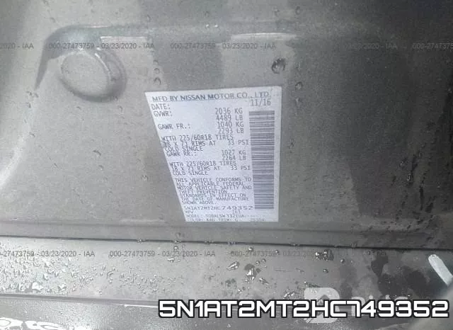 5N1AT2MT2HC749352 фото 10