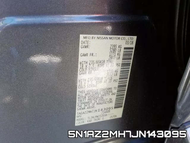 5N1AZ2MH7JN143095 фото 2