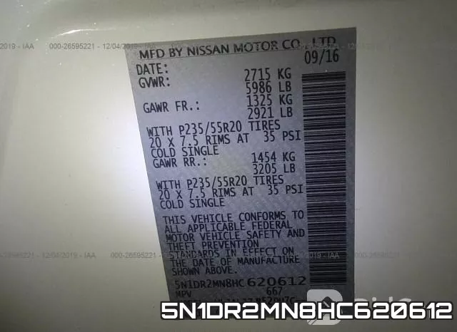 5N1DR2MN8HC620612 фото 10