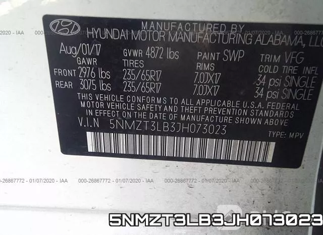 5NMZT3LB3JH073023 фото 10