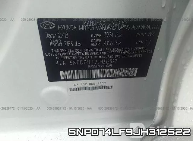 5NPD74LF9JH312522 фото 10